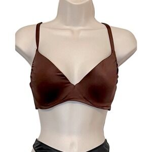 Shade & Shore Bikini Top, Adjustable Straps, Color Brown, Size 34D, NWT